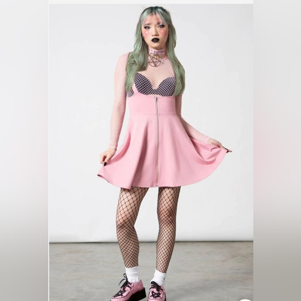 Killstar Suspend Me Pink Pastel Goth Skirt Hot Topic Dollskill Widow Sourpuss
